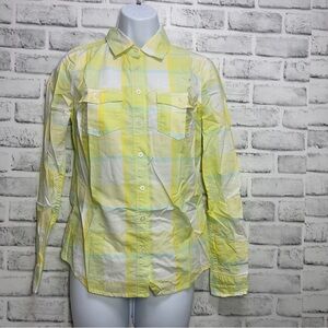 Aeropostale Checkered Roll Up Sleeves Top Small